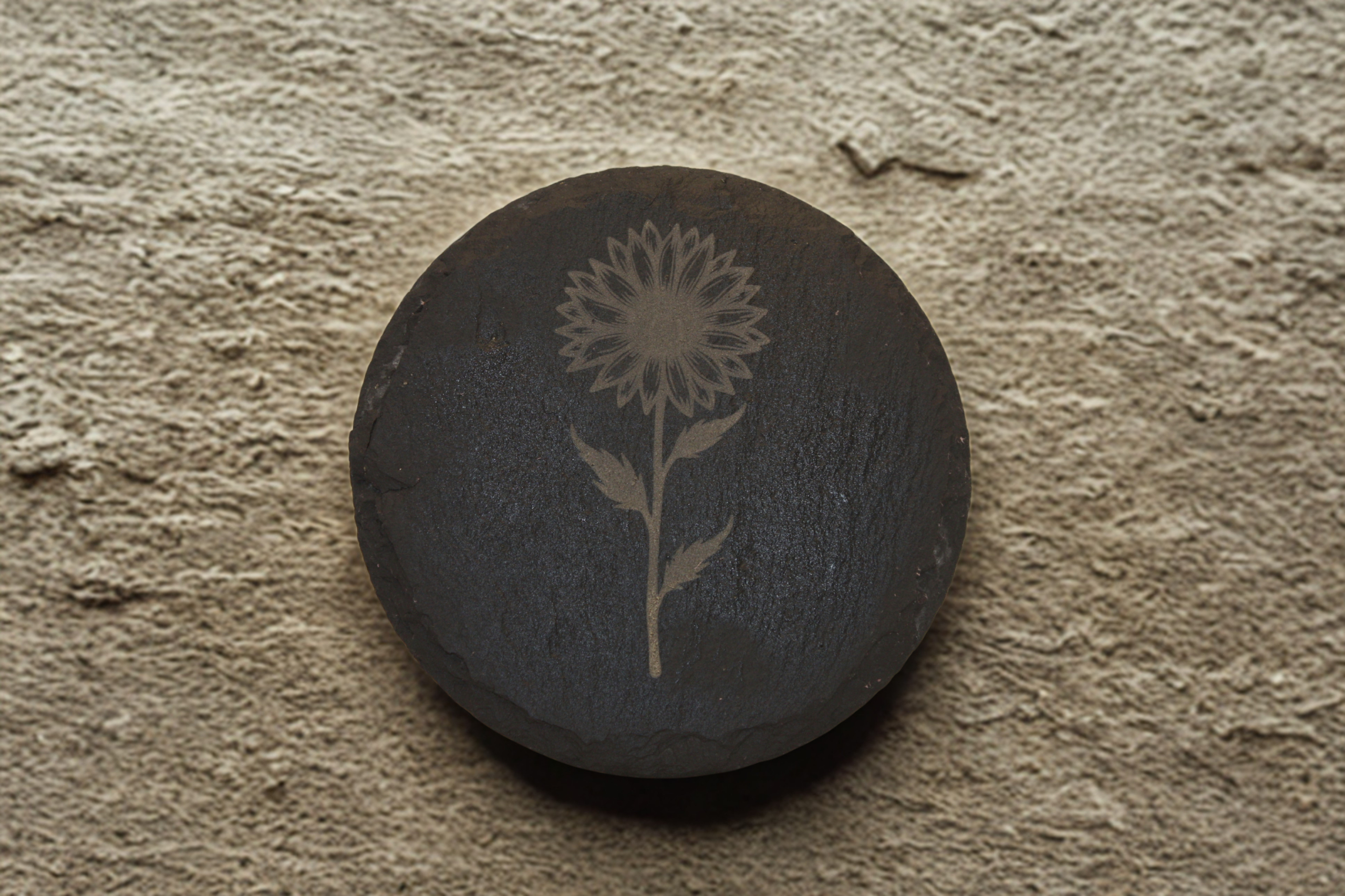 Engraved Slate Coasters Set of 4 - Daisy - Image 5