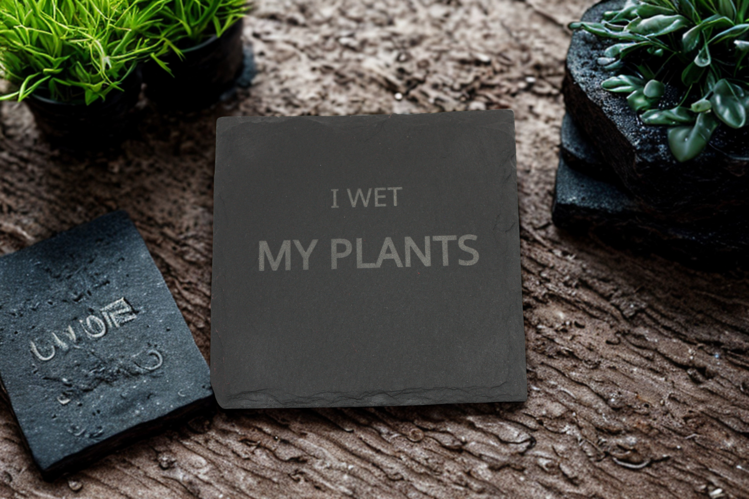 Engraved Slate Coasters Set of 4 - Gardener - Image 3