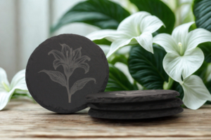 Peace Lily - Slate Coaster