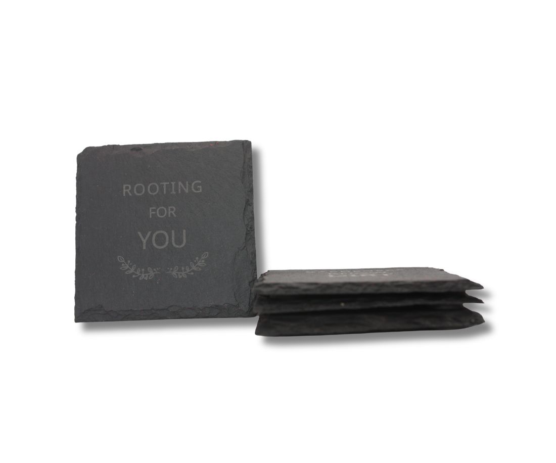 Engraved Slate Coasters Set of 4 - Gardener