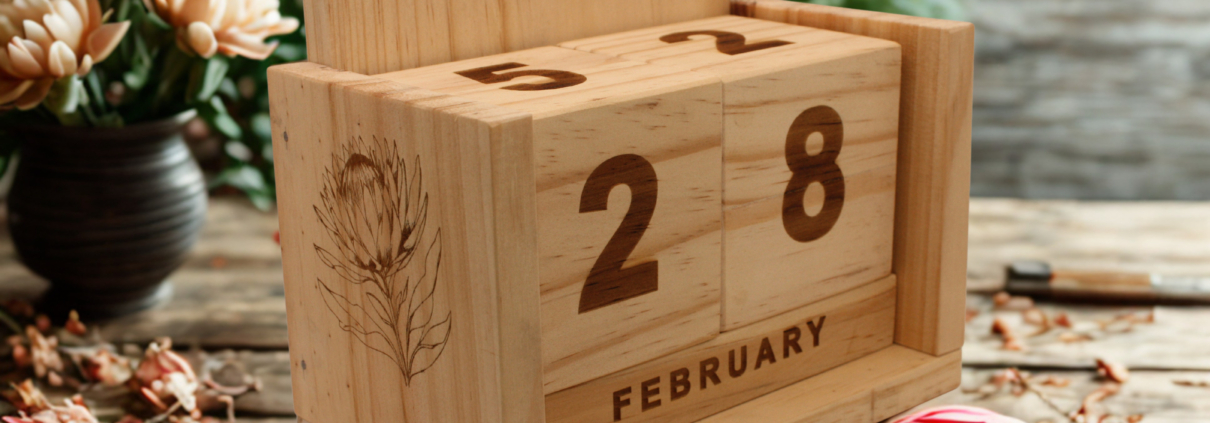 Wooden Desk Calendar - Be Present